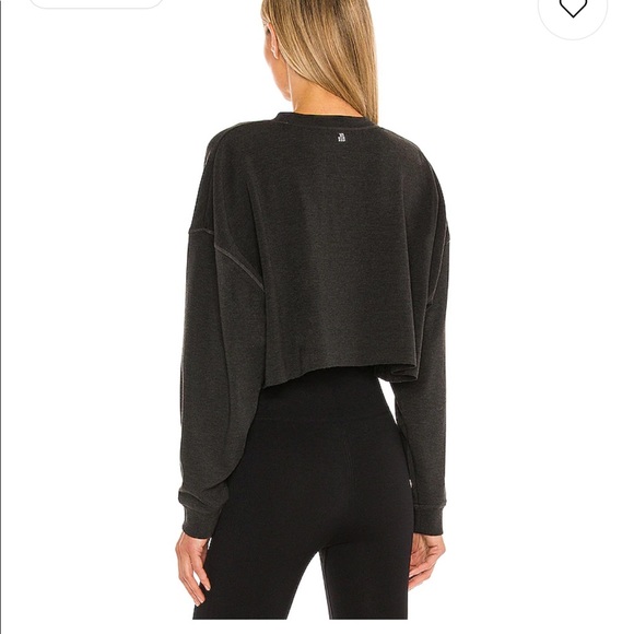 WeWoreWhat Cropped Sweatshirt - Black - size L - NWT - Picture 2 of 5